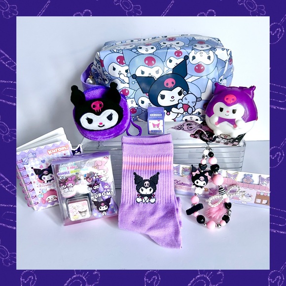 💜(KUR0015) Kuromi Adorable 9-Piece Fun Bundle! - Picture 1 of 11
